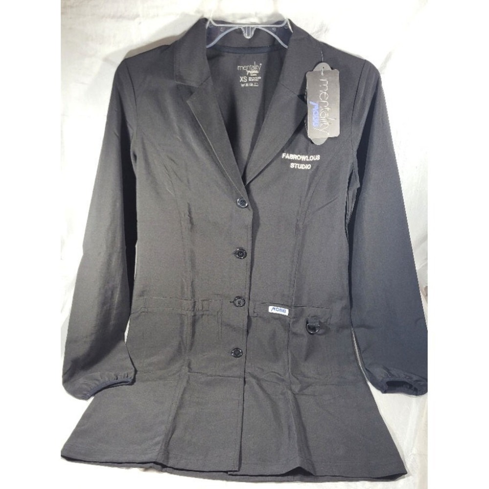 Mobb Mentality Stretch Flex Marie Fitted Lab Coat - Fabrowlous Studio - XS